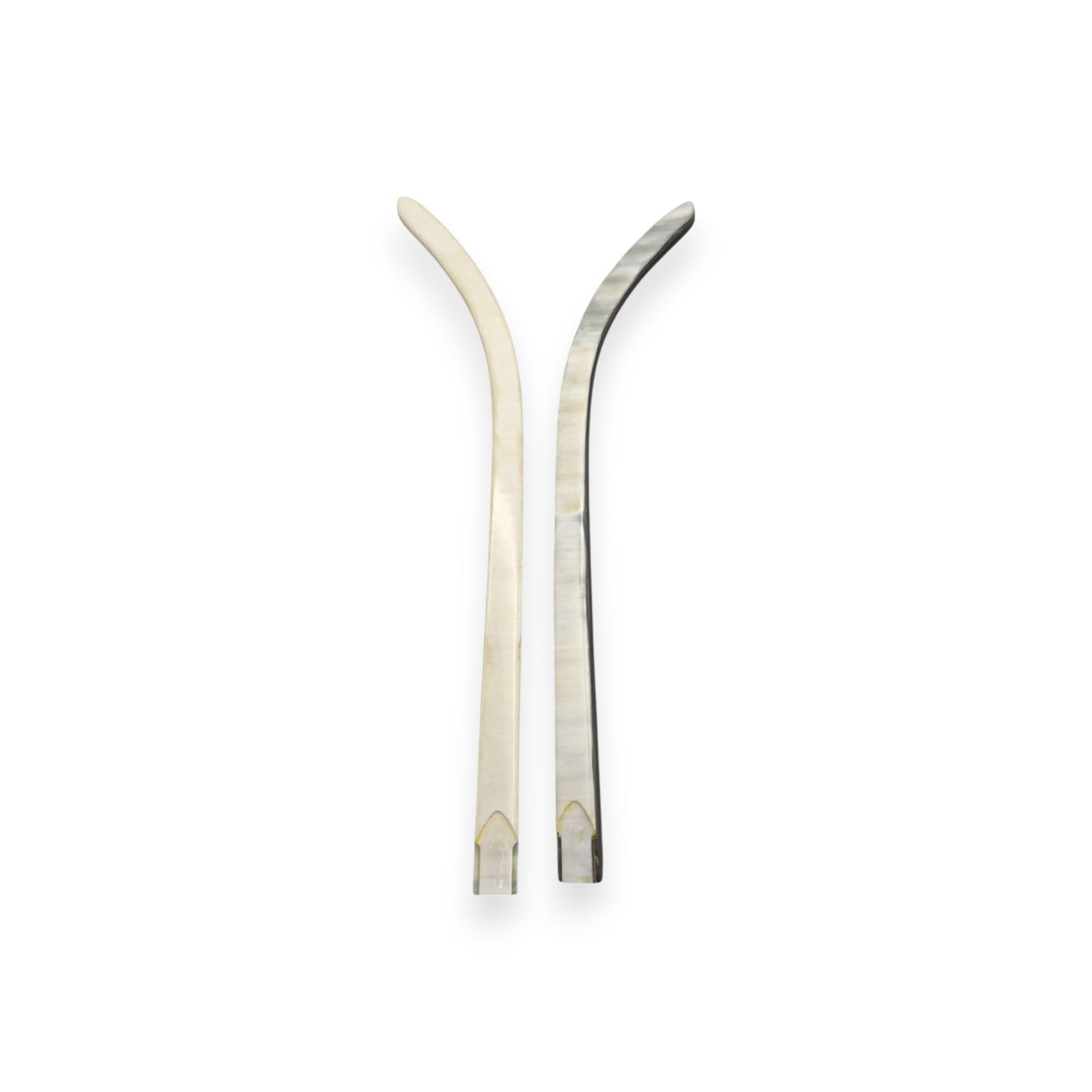 C Decor Temples - White Buffs with Swirls - for Authentic Cartier Frames