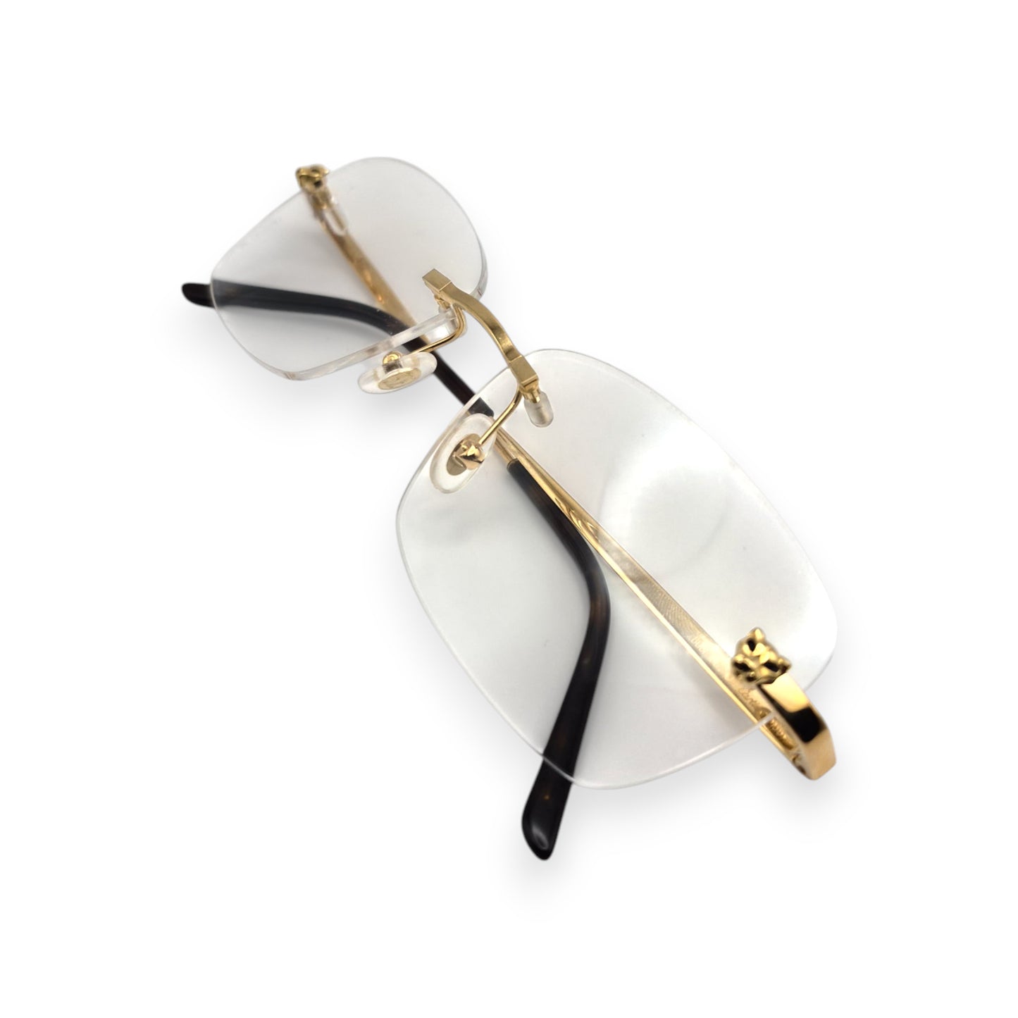 Authentic Cartier Panthere - 56-15 Gold Wires Eyeglasses