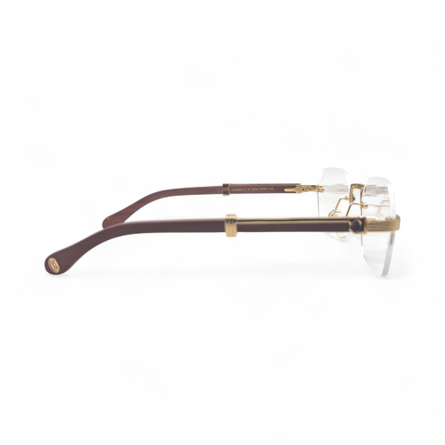 CT0362S Premiere - 56-21 Gold Brown Woods Eyeglasses (2023)