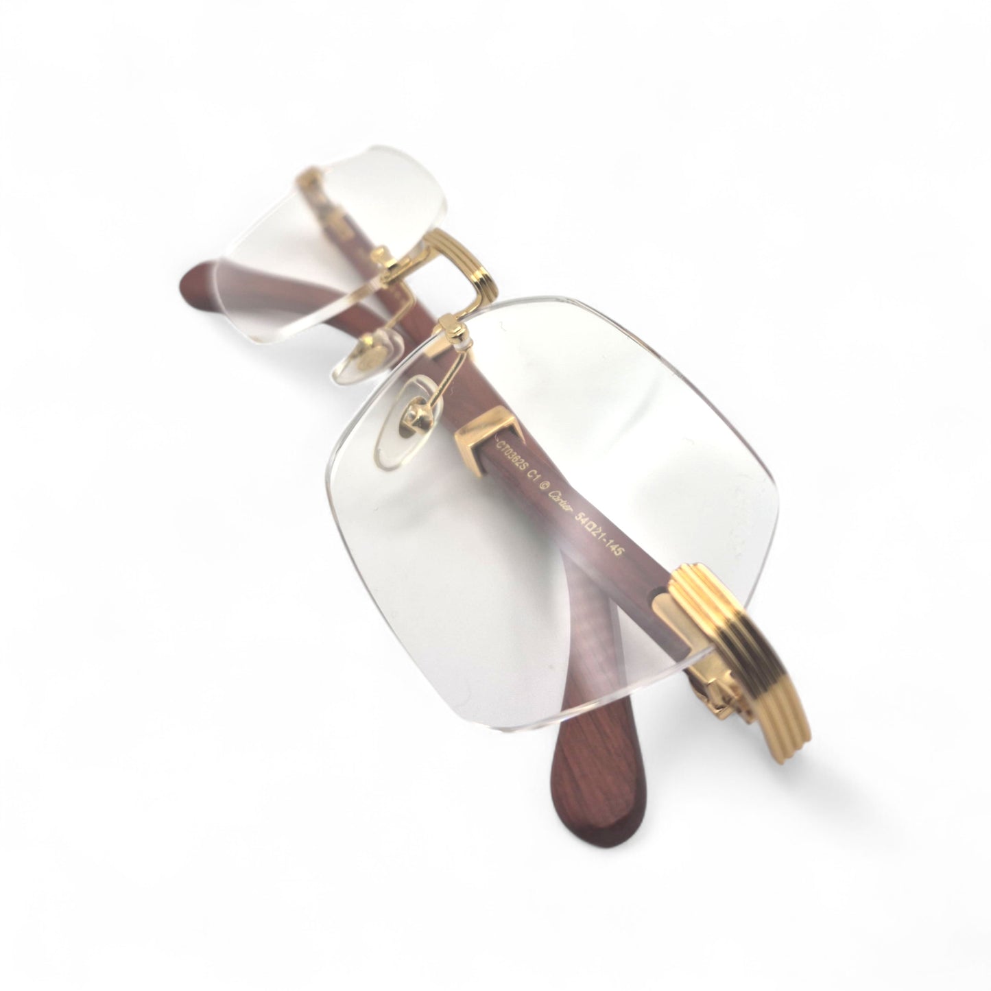 CT0362S Premiere - 56-21 Gold Brown Woods Eyeglasses (2023)