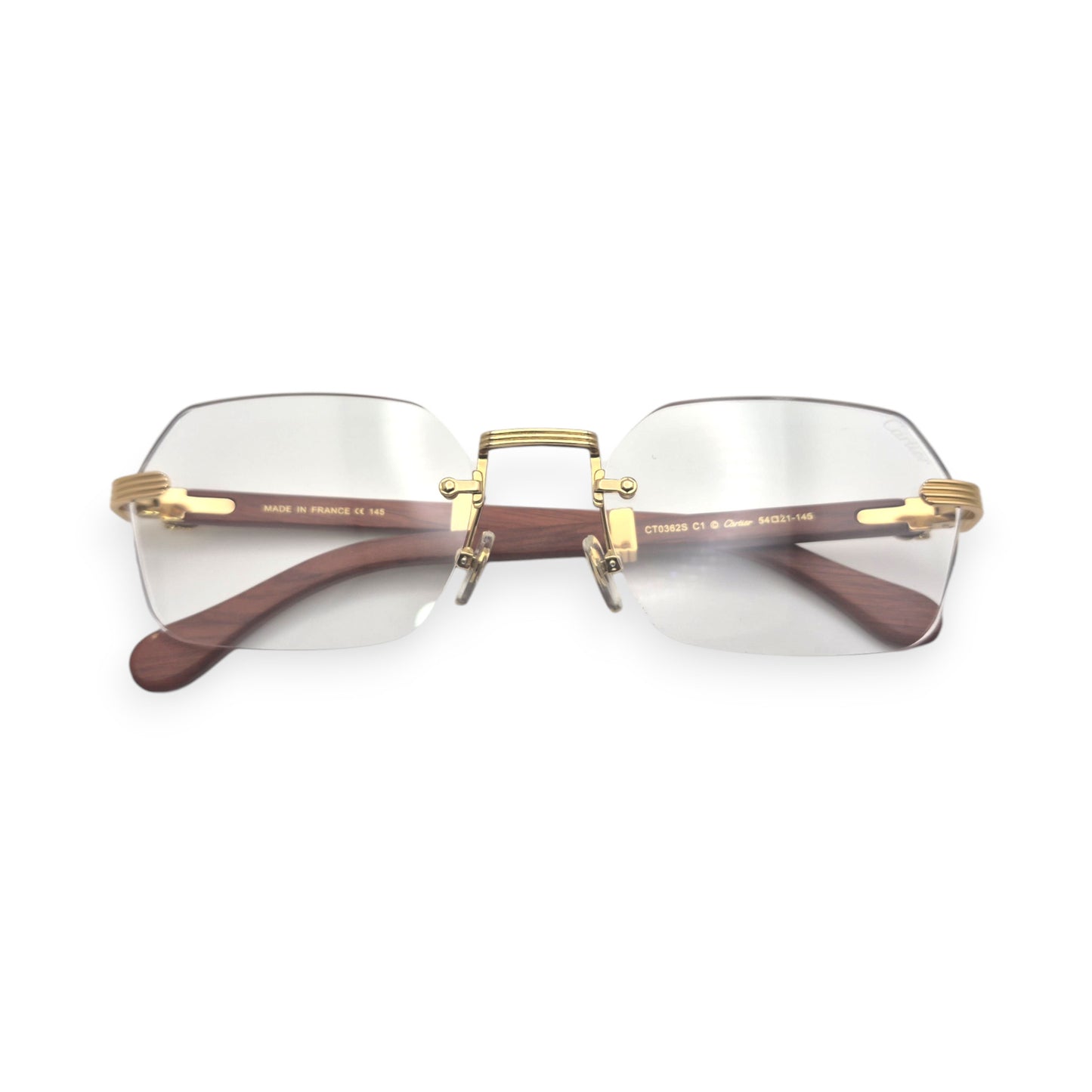 CT0362S Premiere - 56-21 Gold Brown Woods Eyeglasses (2023)