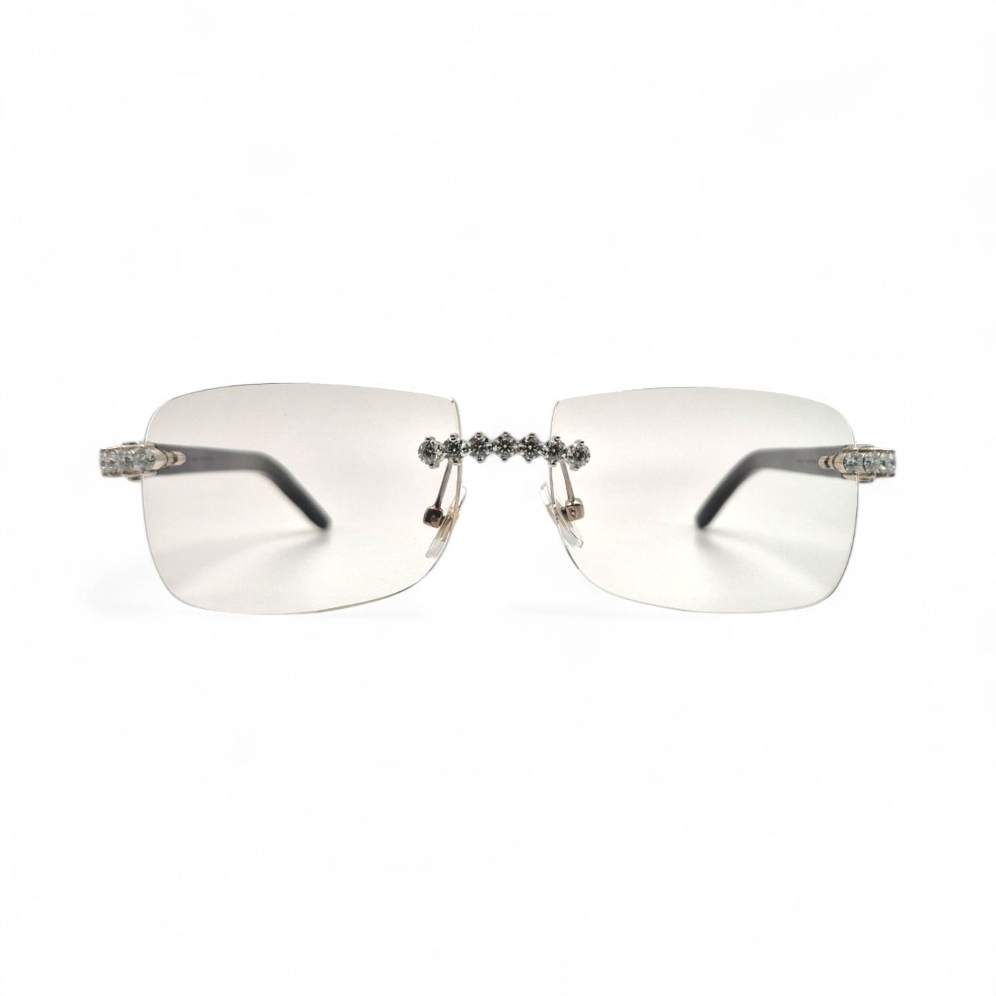 C Decor Buffs (Iced - VVS Genuine) - White Genuine Horn Sunglasses - Genuine Diamonds Prong Set (2020s)