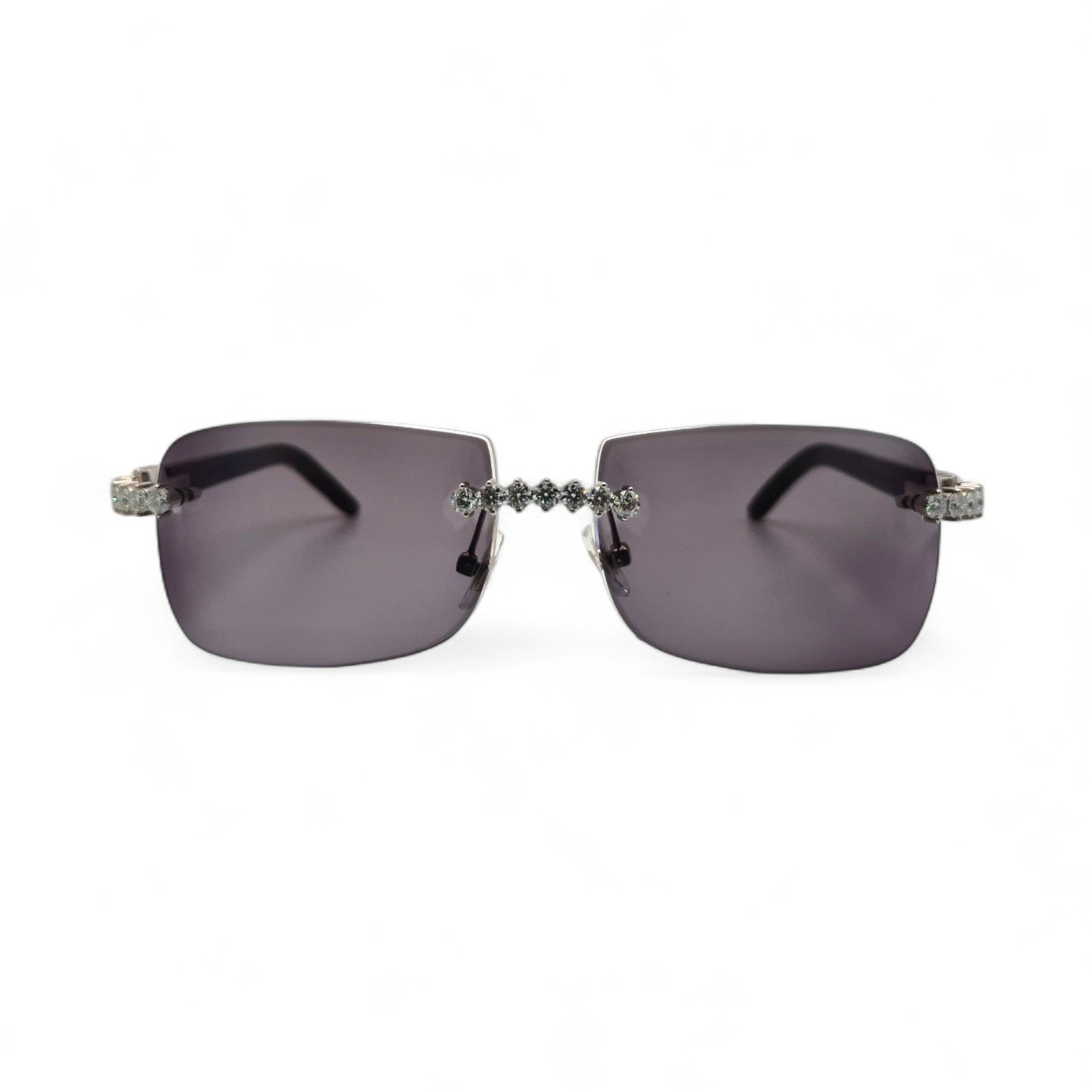 C Decor Buffs (Iced - VVS Genuine) - White Genuine Horn Sunglasses - Genuine Diamonds Prong Set (2020s)