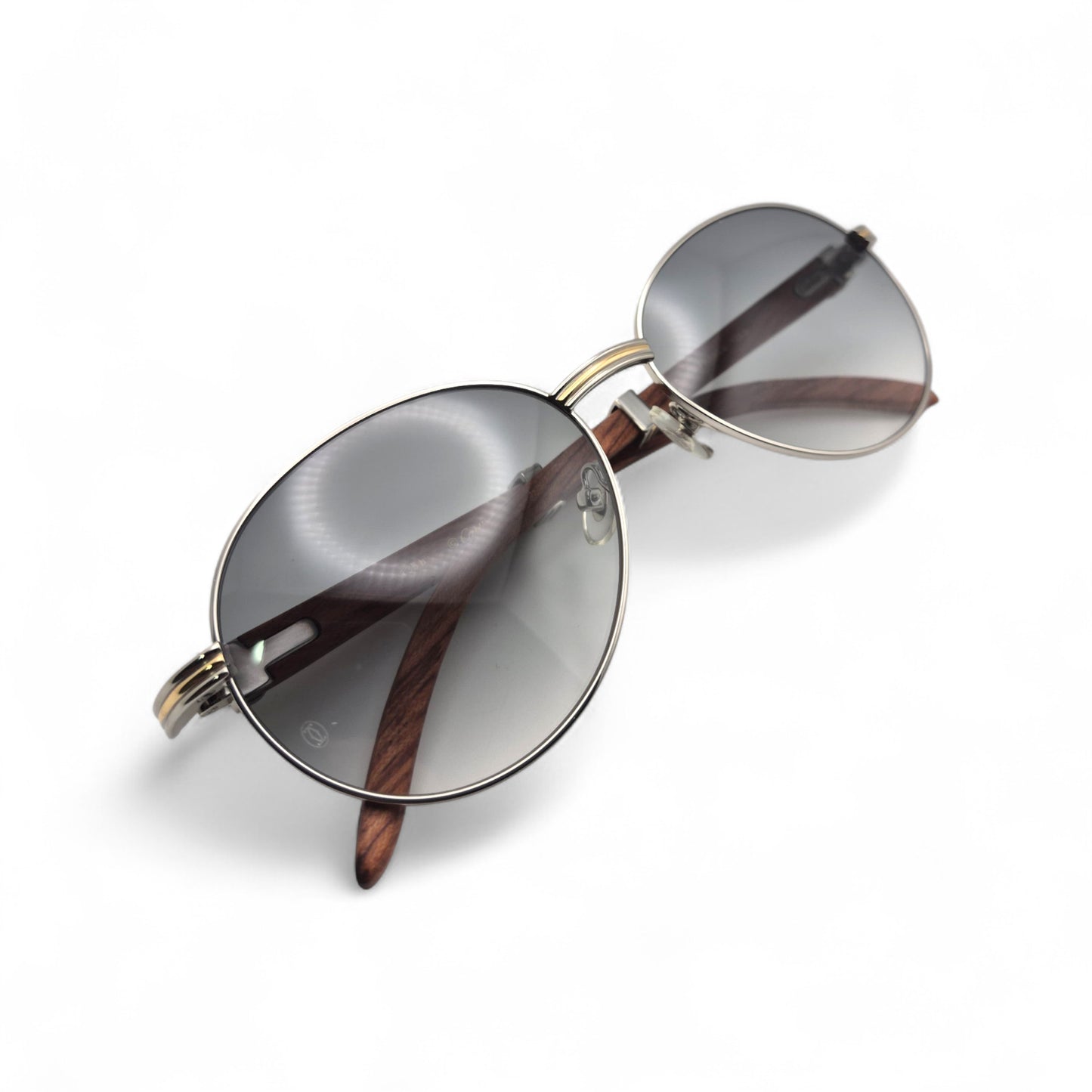Bagatelle - 55-18 Woods Sunglasses w/ Round Lenses (90s)