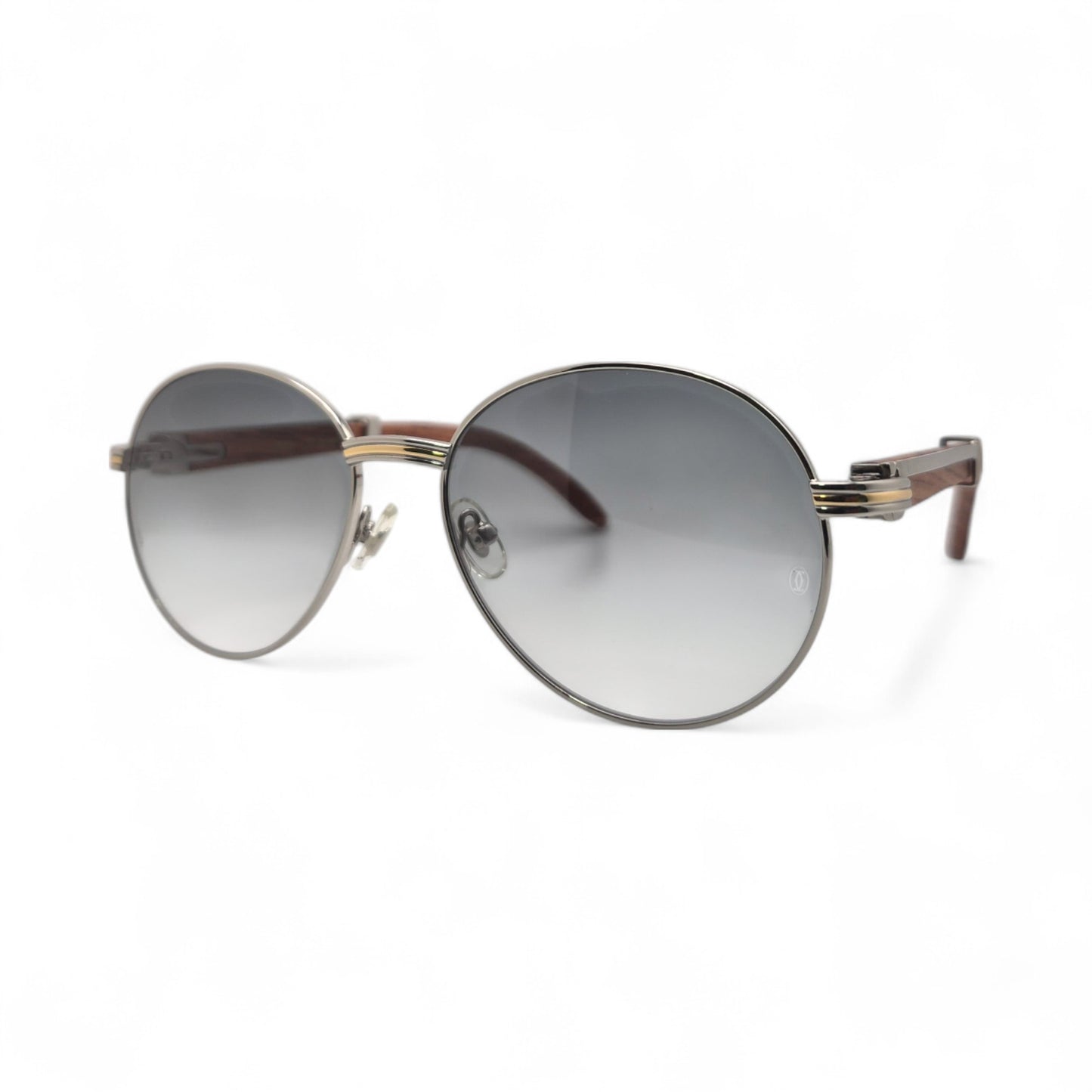 Bagatelle - 55-18 Woods Sunglasses w/ Round Lenses (90s)
