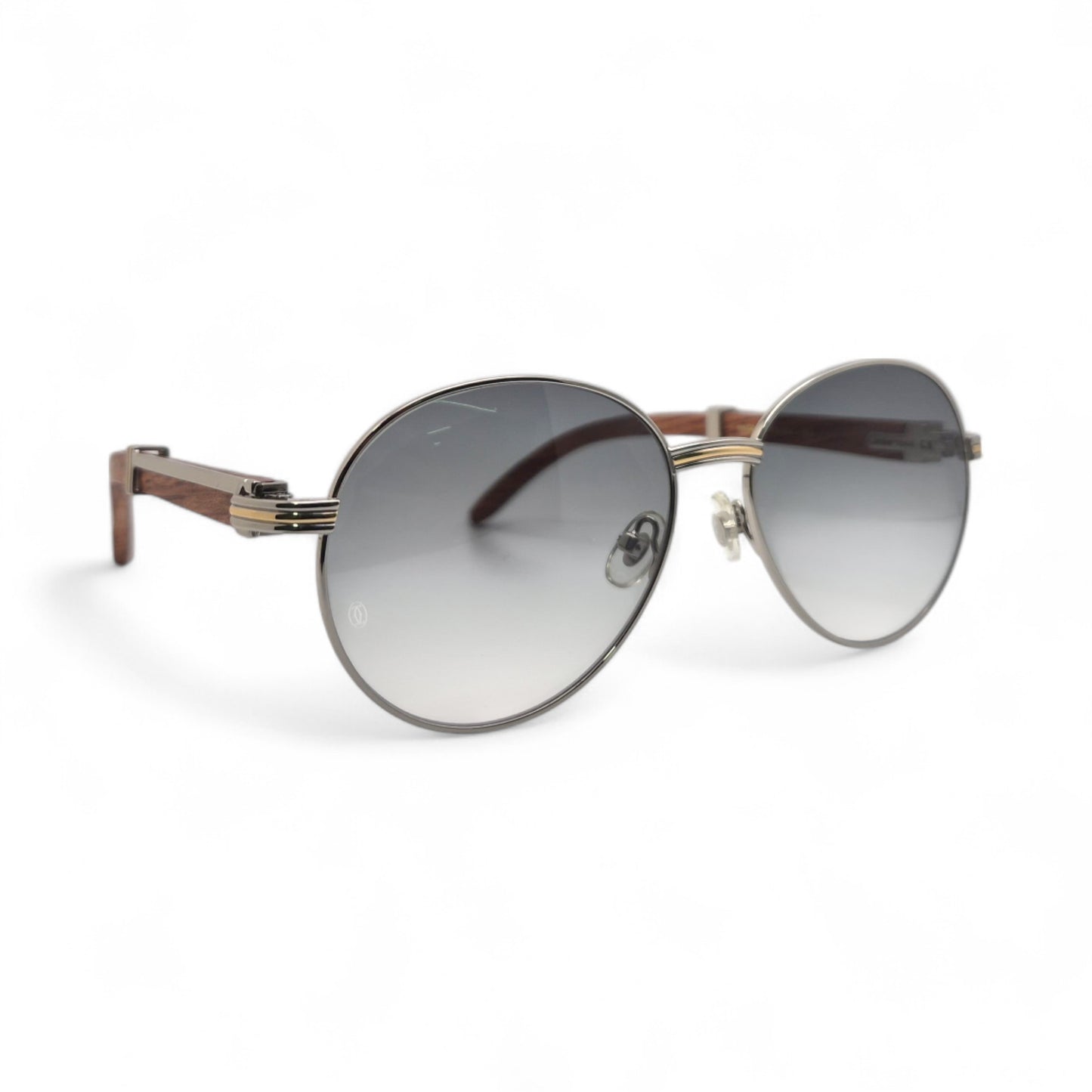 Bagatelle - 55-18 Woods Sunglasses w/ Round Lenses (90s)