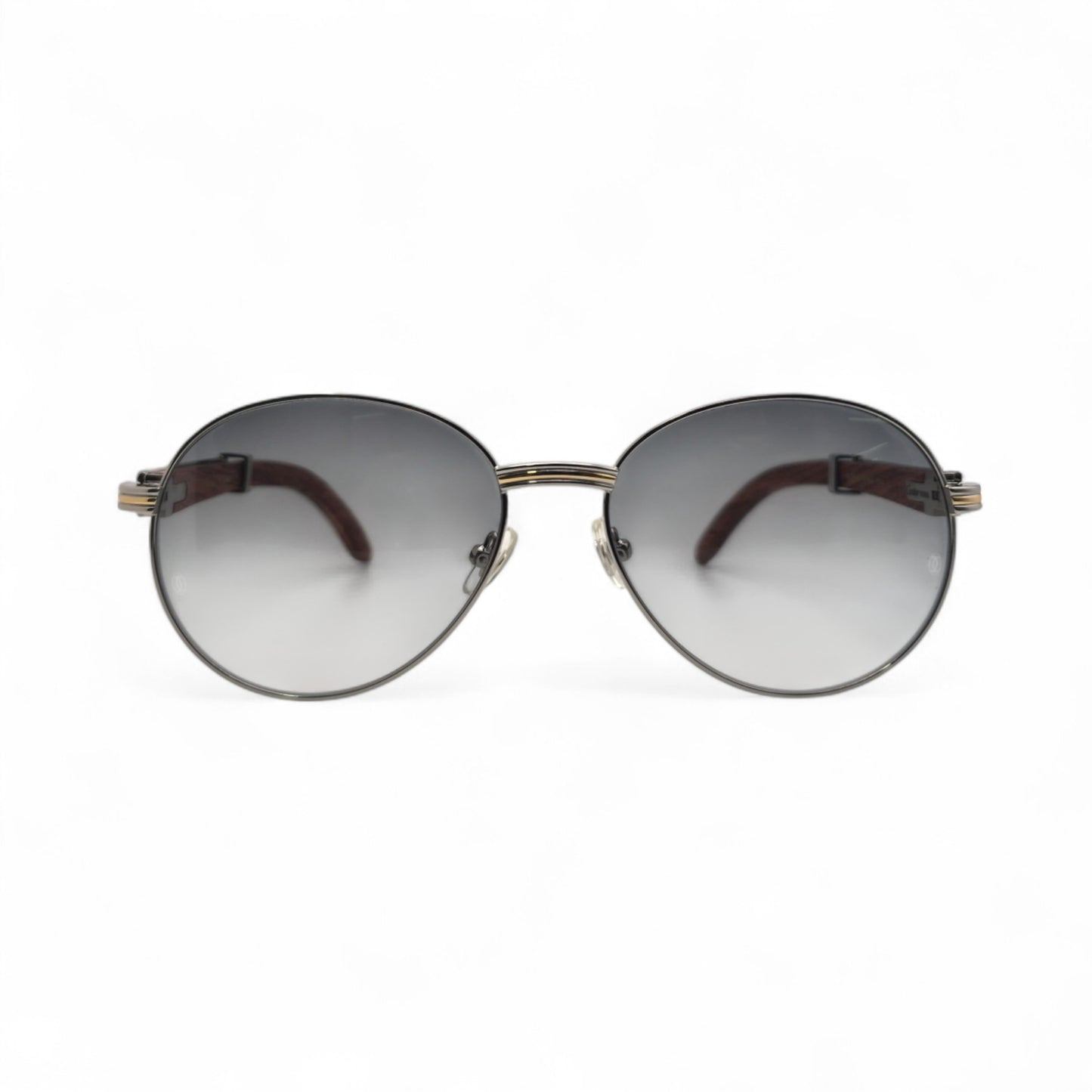 Bagatelle - 55-18 Woods Sunglasses w/ Round Lenses (90s)