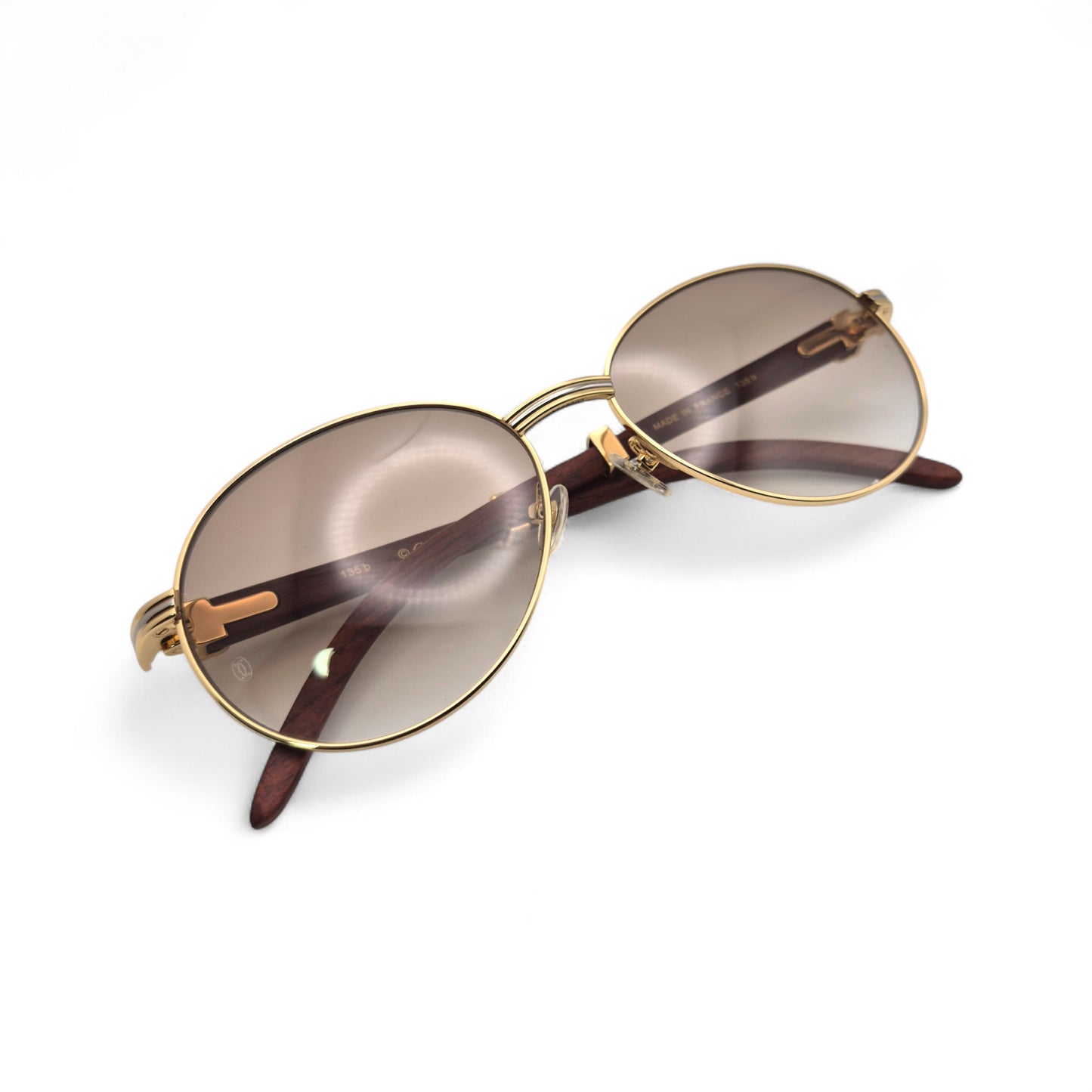Bagatelle - 55-18 Woods Sunglasses w/ Round Lenses (90s)