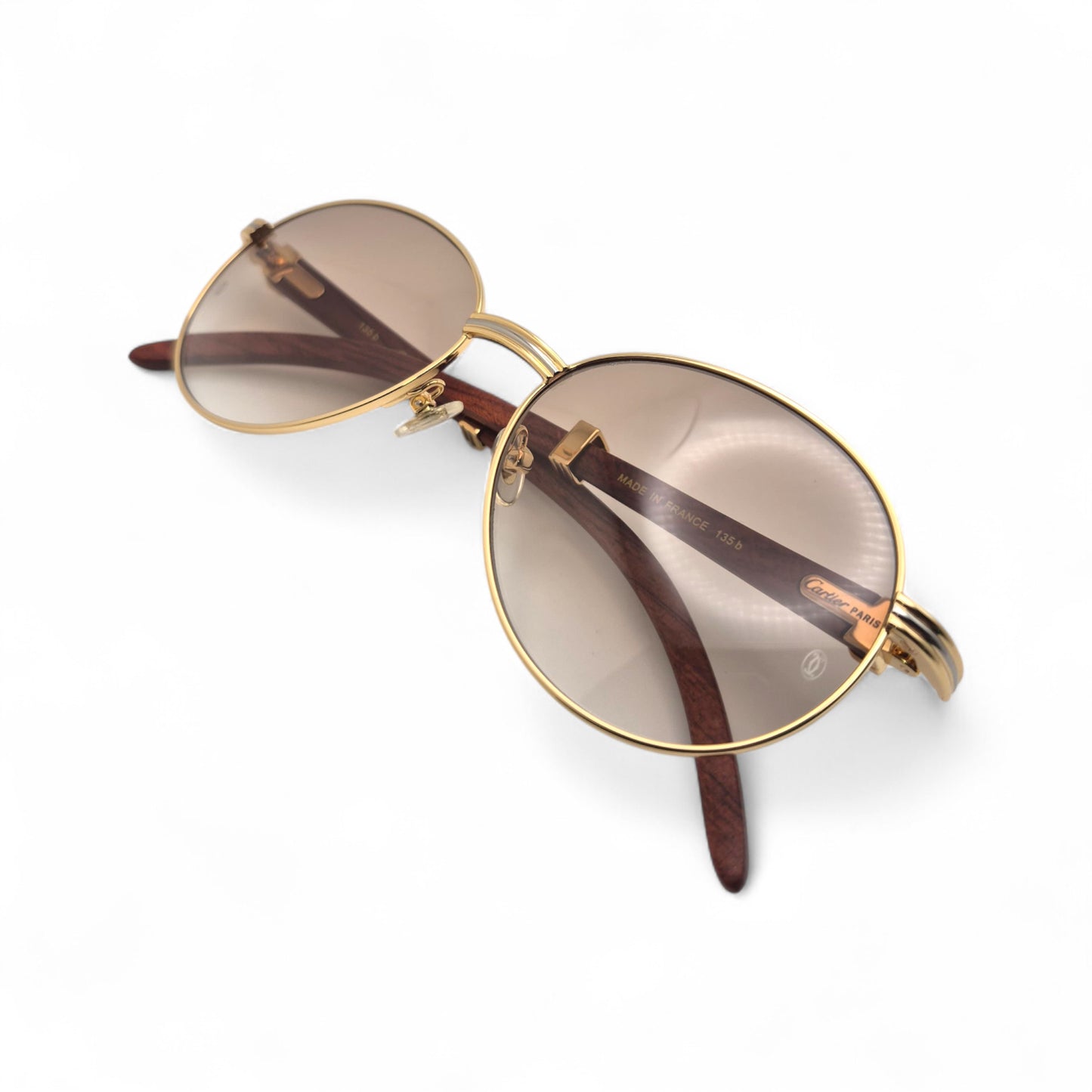 Bagatelle - 55-18 Woods Sunglasses w/ Round Lenses (90s)