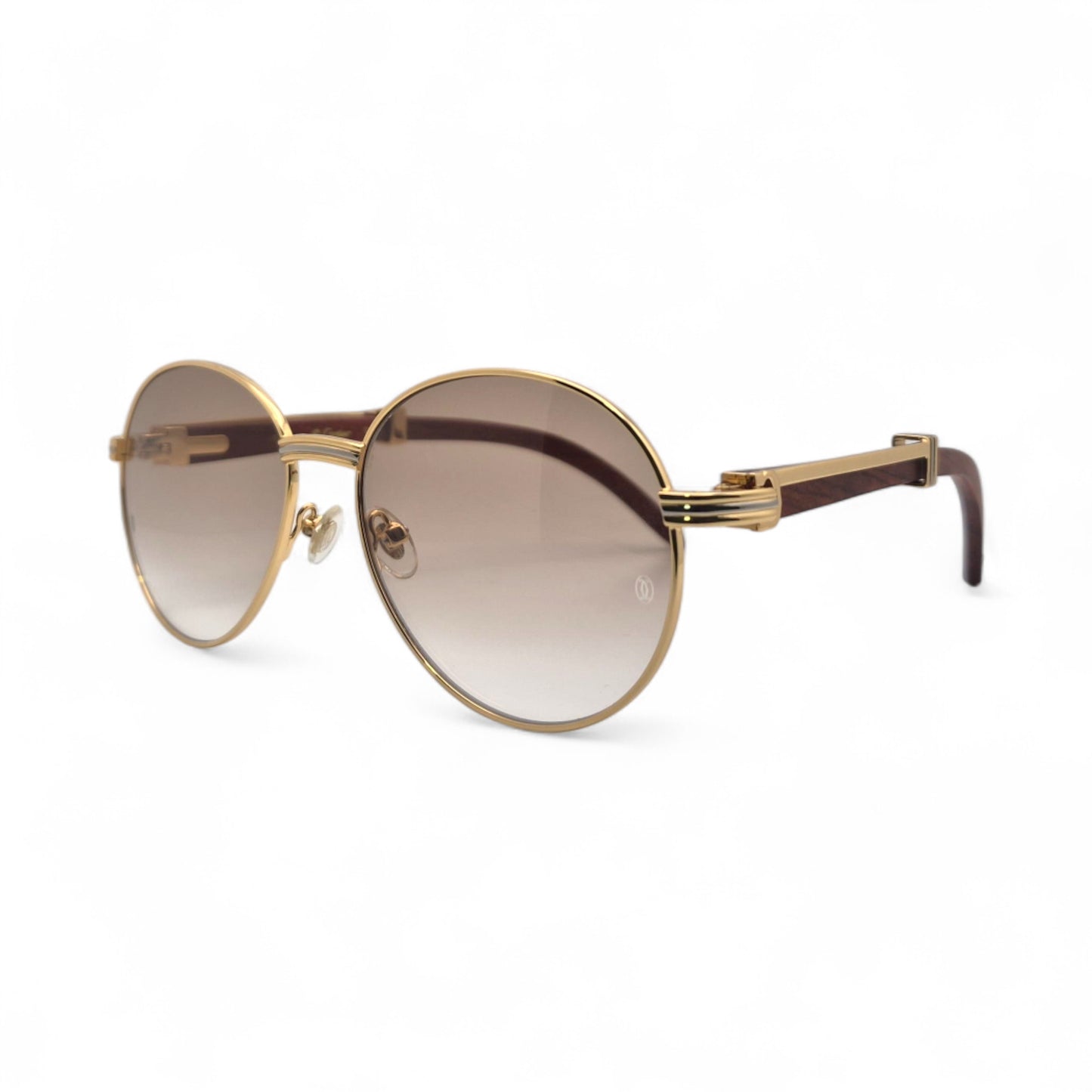 Bagatelle - 55-18 Woods Sunglasses w/ Round Lenses (90s)