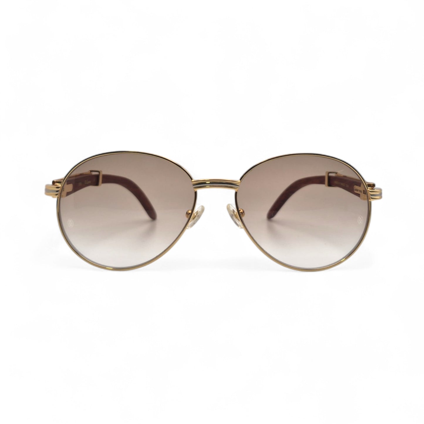 Bagatelle - 55-18 Woods Sunglasses w/ Round Lenses (90s)