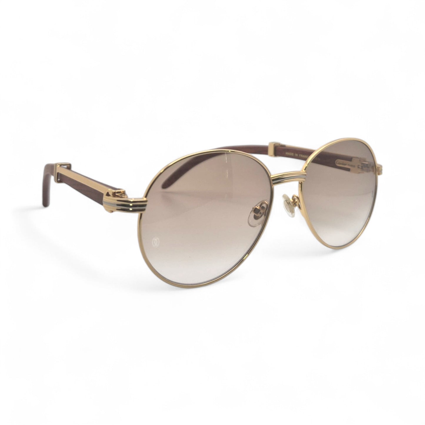Bagatelle - 55-18 Woods Sunglasses w/ Round Lenses (90s)