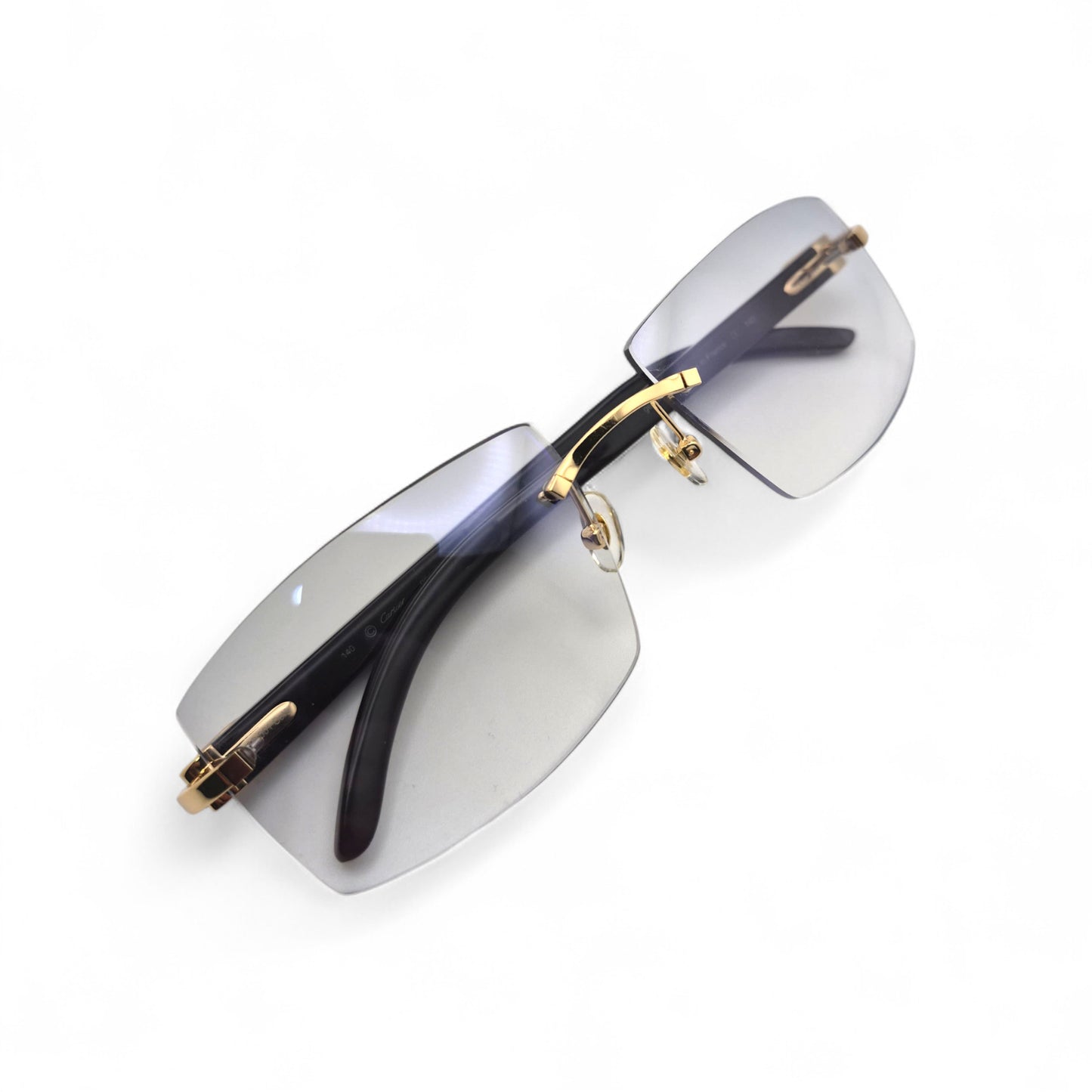 C Decor Buffs - Gold Black Genuine Horn Sunglasses (2010s)