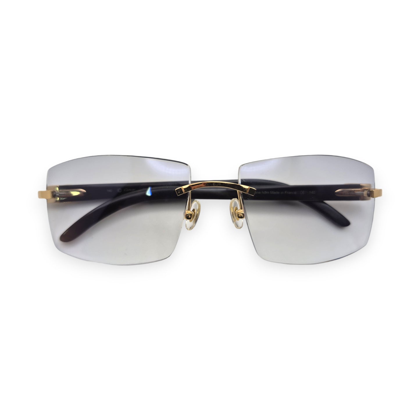 C Decor Buffs - Gold Black Genuine Horn Sunglasses (2010s)