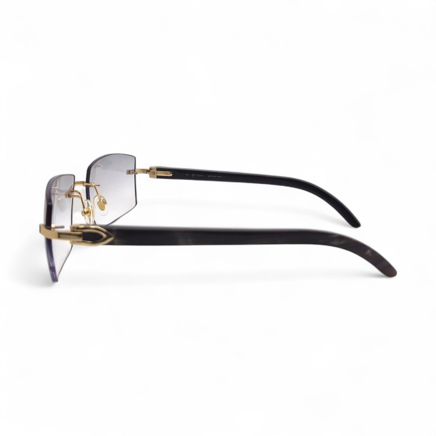 C Decor Buffs - Gold Black Genuine Horn Sunglasses (2010s)