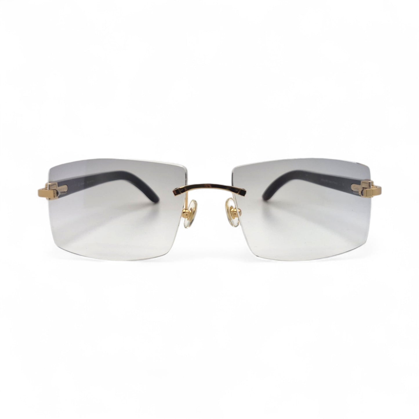 C Decor Buffs - Gold Black Genuine Horn Sunglasses (2010s)