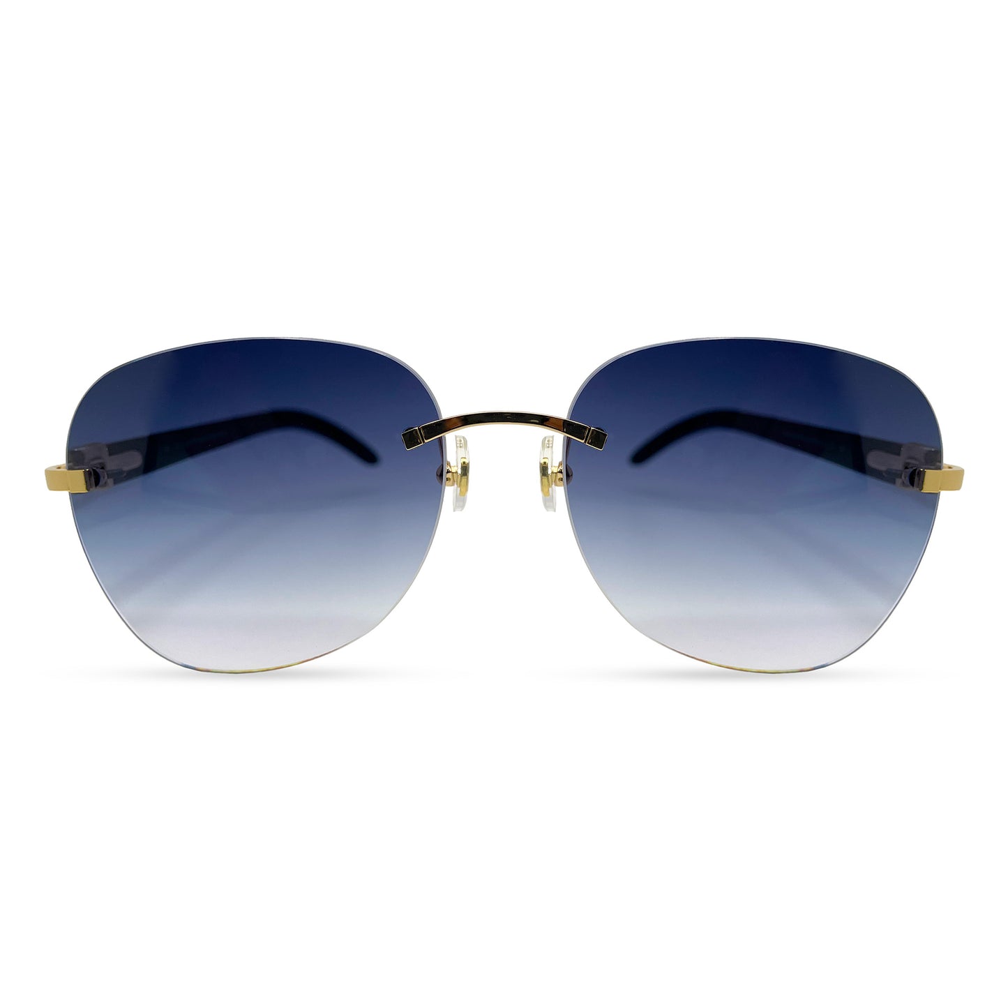 C Decor - Gold Black Buffs w/ Smoke Gray Indigo Lenses