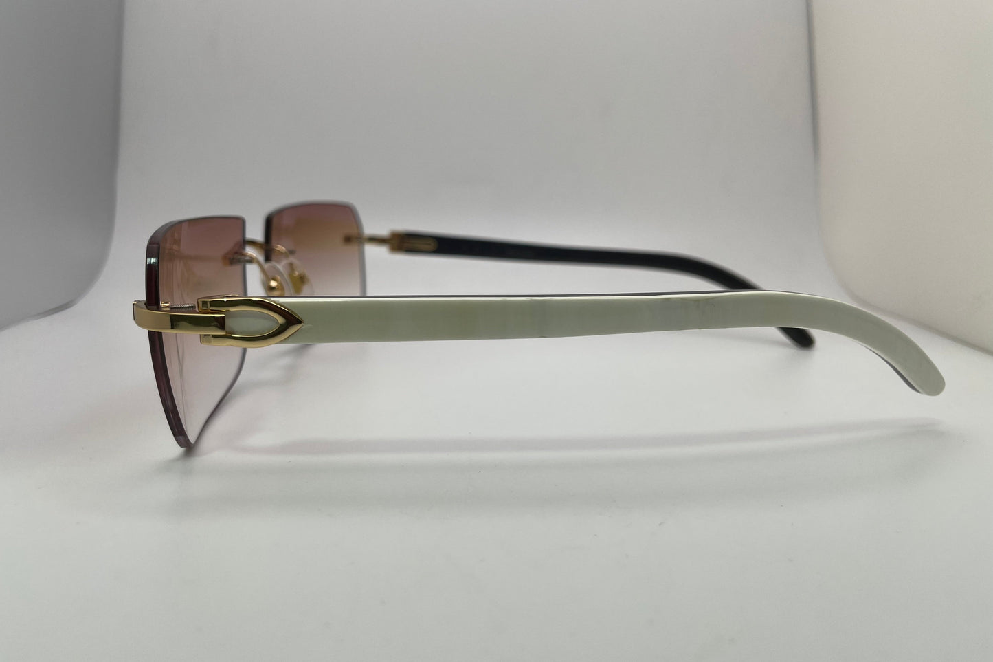 C Decor - Gold White Buffs w/ Hennessy Brown Faded Lenses