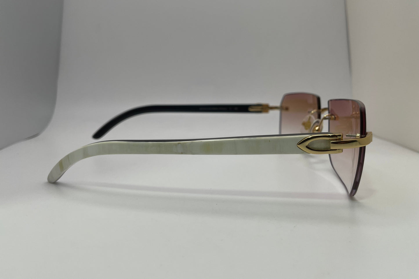 C Decor - Gold White Buffs w/ Hennessy Brown Faded Lenses