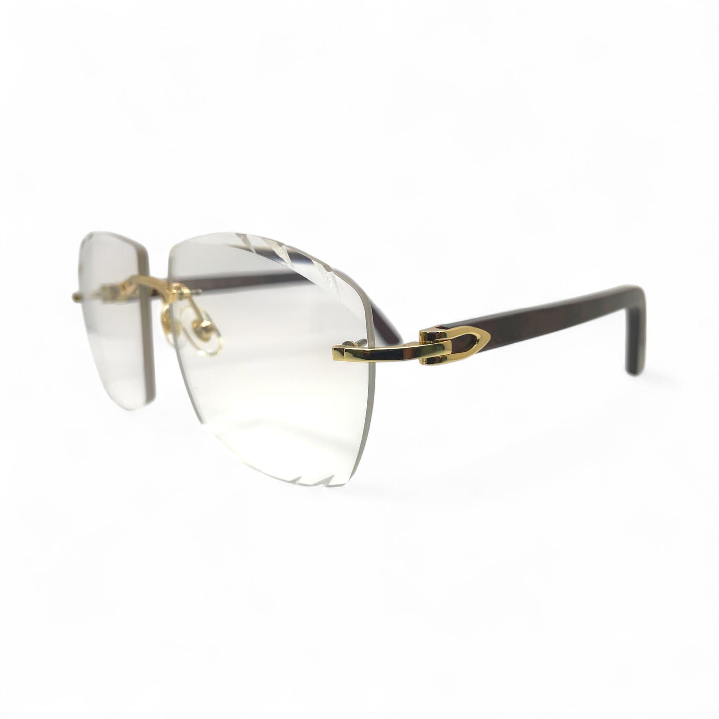 C Decor Marbles (Diamond Cut) - Gold Wine Red Marbles Sunglasses w/ Transition Gray Mykonos Lenses (2010s)