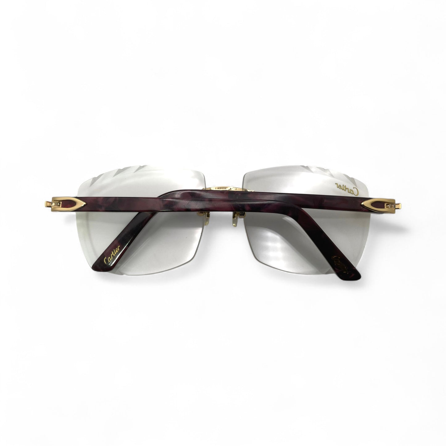 C Decor Marbles (Diamond Cut) - Gold Wine Red Marbles Sunglasses w/ Transition Gray Mykonos Lenses (2010s)