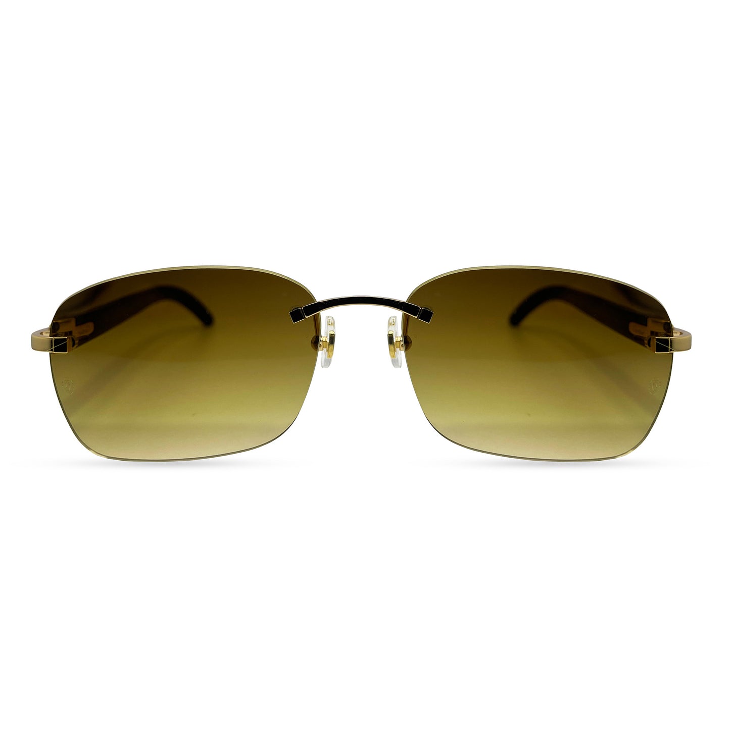 C Decor Buffs - Gold White Genuine Horn Sunglasses (2010s)