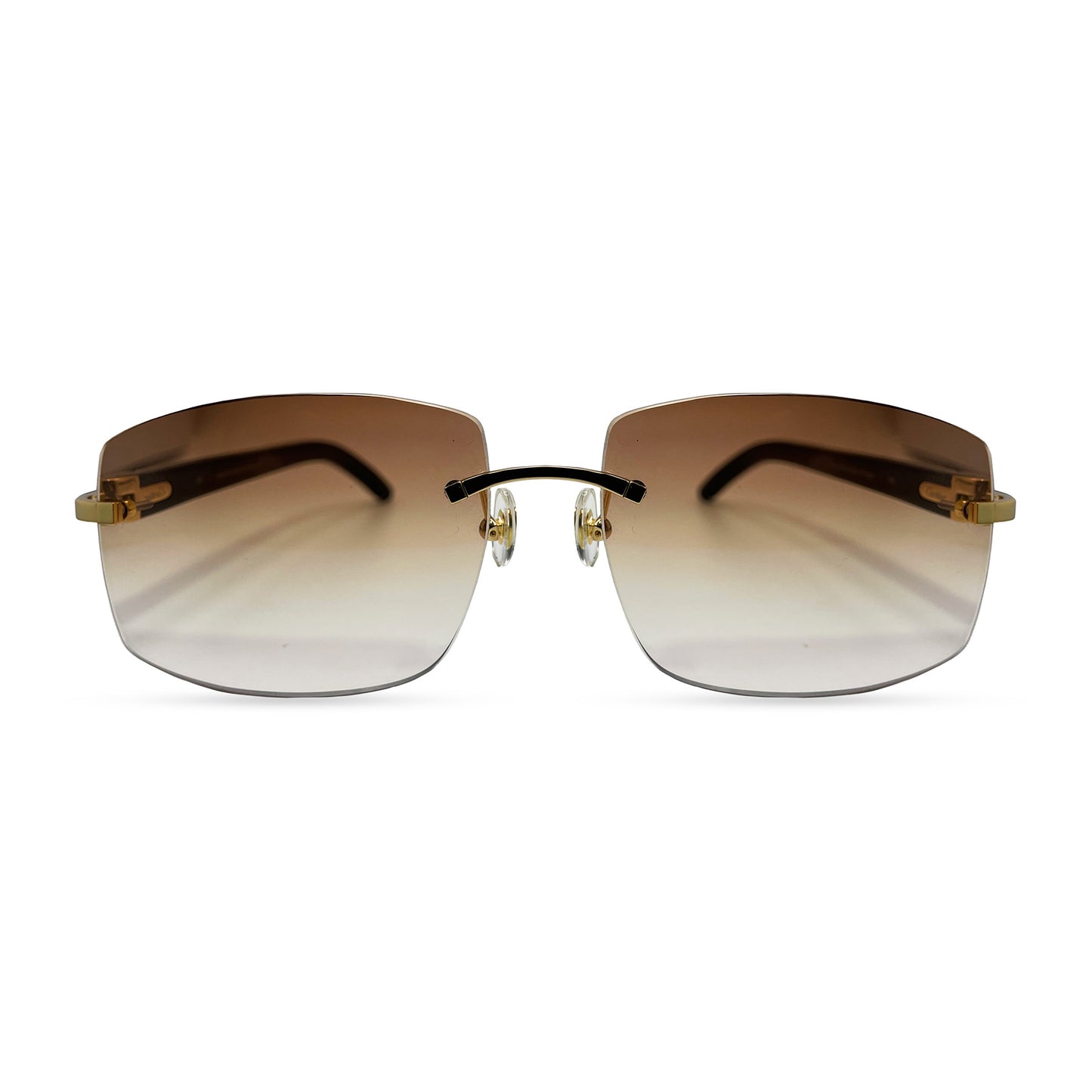 C Decor Buffs - Gold White Genuine Horn Sunglasses (2010s)