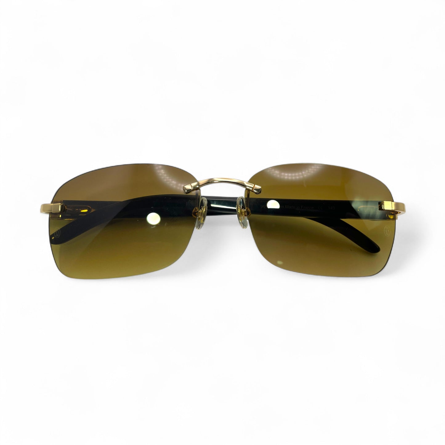 C Decor Buffs - Gold White Genuine Horn Sunglasses (2010s)