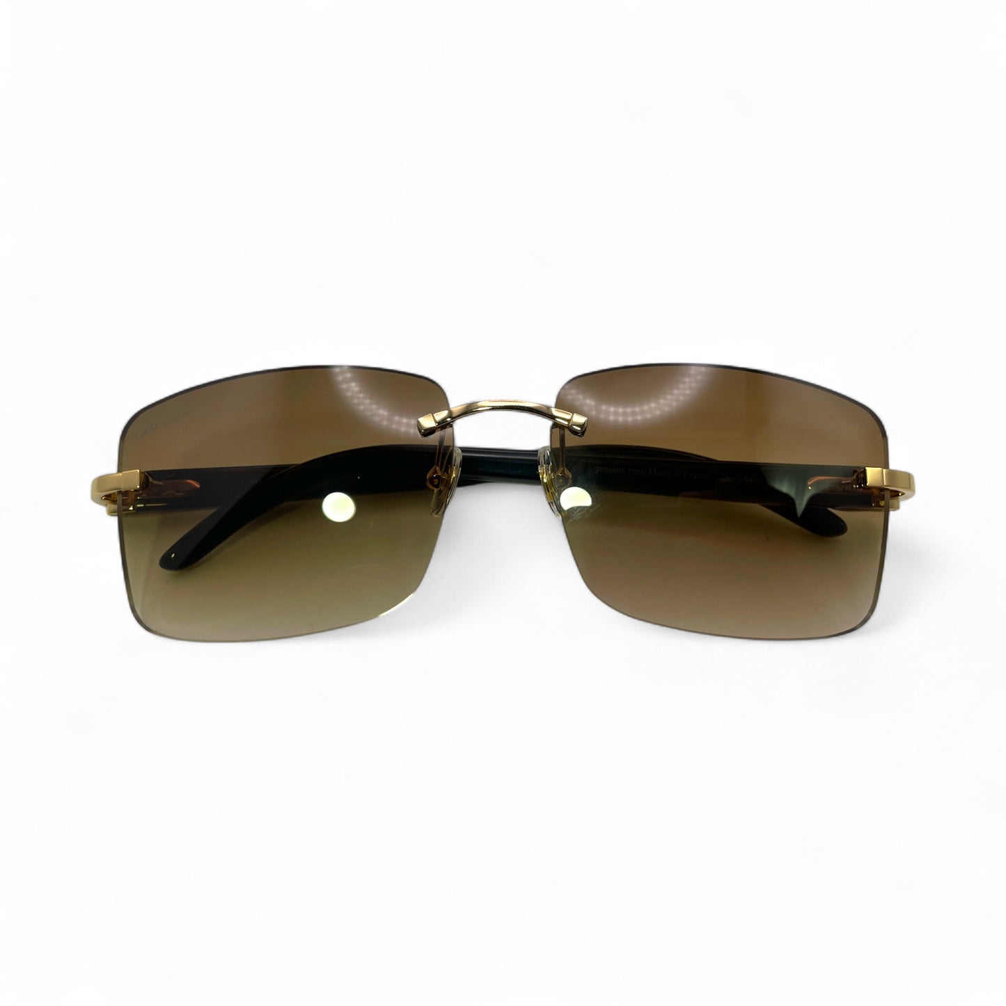 C Decor Buffs - Gold White Genuine Horn Sunglasses (2010s)