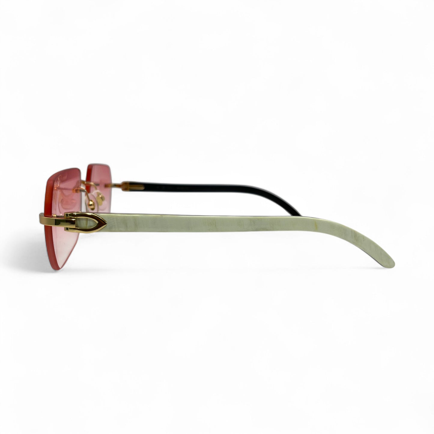 C Decor Buffs - Gold White Genuine Horn Sunglasses (2010s)