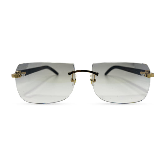 C Decor Buffs - Gold White Genuine Horn Sunglasses (2010s)