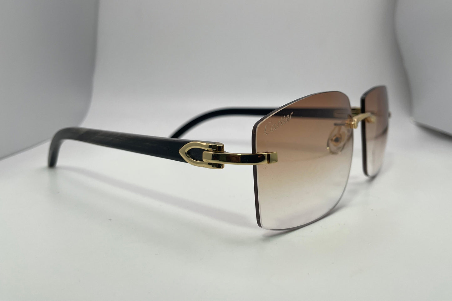 C Decor - Gold Black Buffs w/ Hennessy Brown Faded Lenses