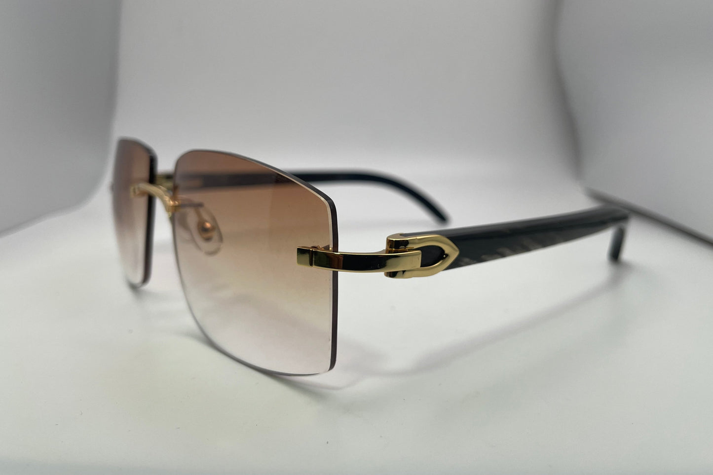 C Decor - Gold Black Buffs w/ Hennessy Brown Faded Lenses