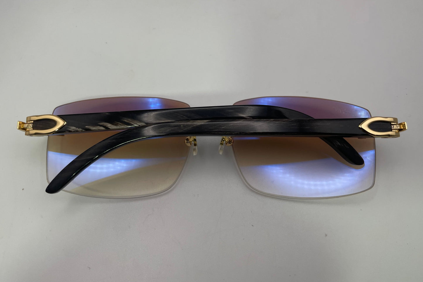 C Decor - Gold Black Buffs w/ Hennessy Brown Faded Lenses