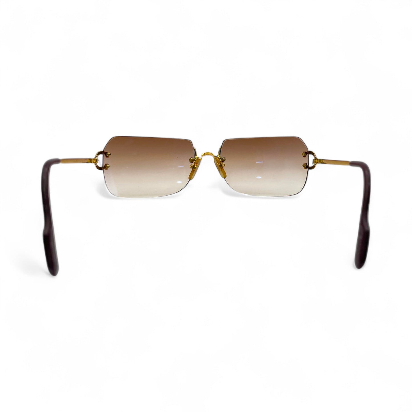 Authentic Cartier Signature C - 58-20 Big C Gold Wires w/ Hennessy Brown Lenses (2000s)