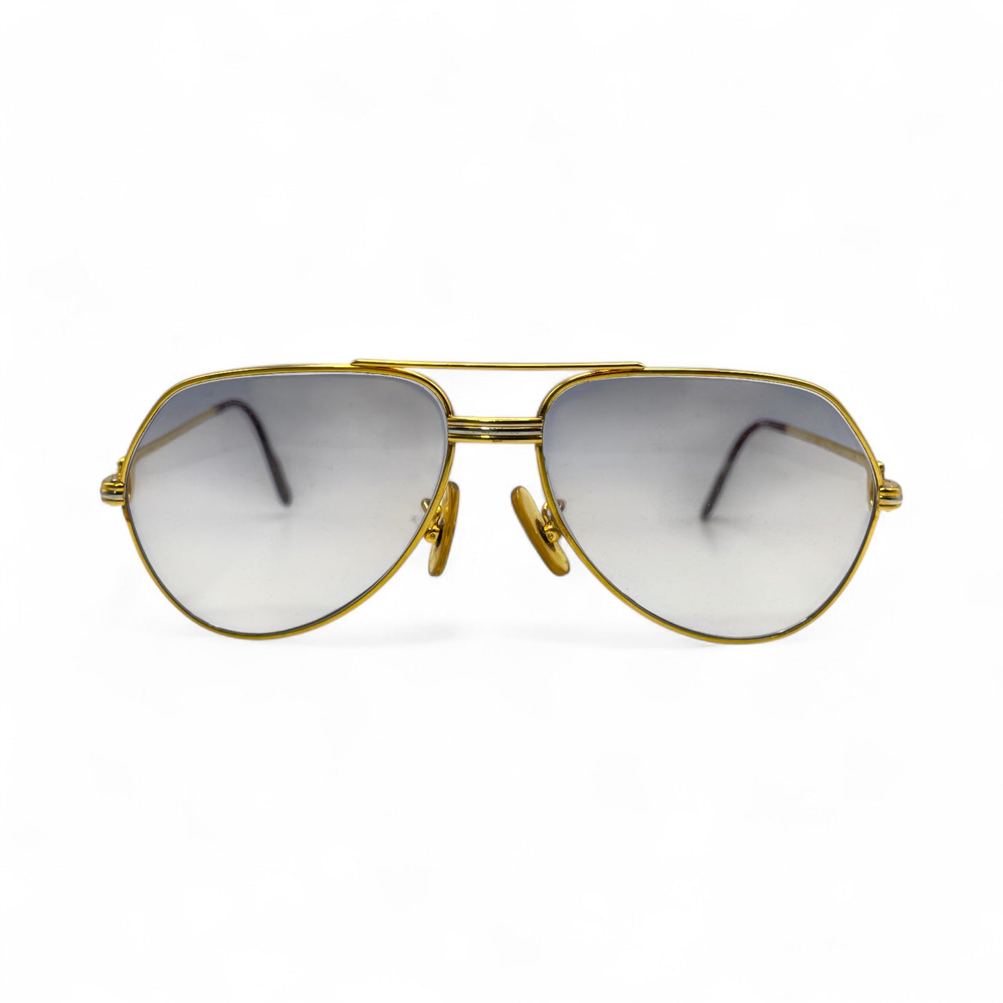Authentic Cartier Santos (Vintage Aviators) - Gold Wires Sunglasses (Screw Bridge)