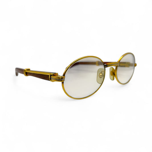 Authentic Cartier Giverny - 53-22 Gold Woods w/ Transitional Lenses (90s)