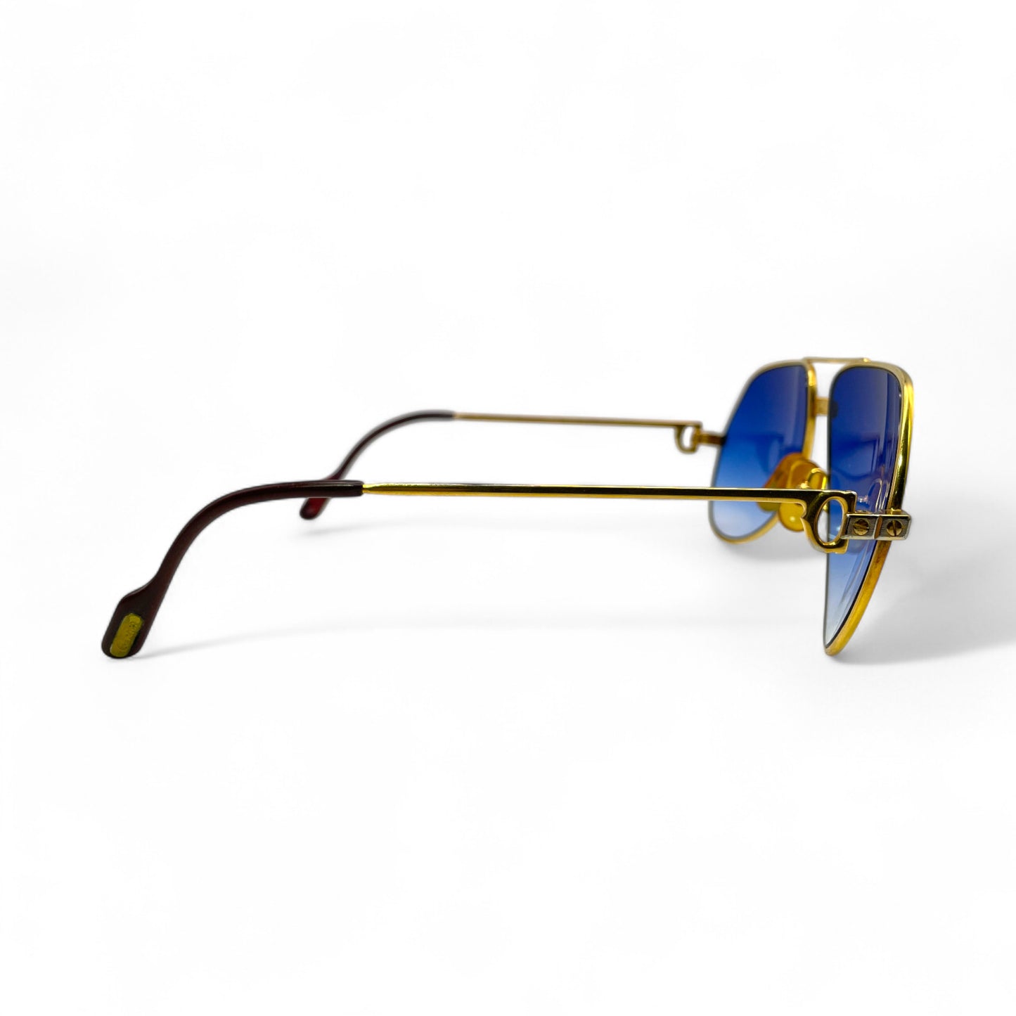 Authentic Cartier Santos (Vintage Aviators) - Gold Wires Sunglasses (Screw Bridge)