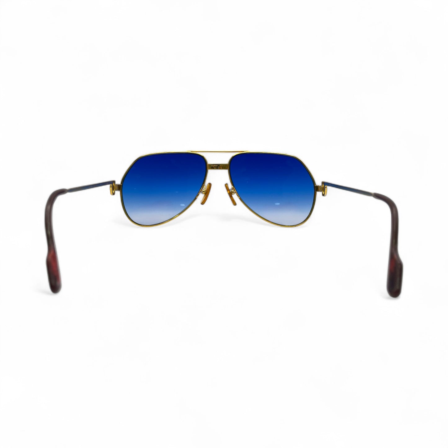 Authentic Cartier Santos (Vintage Aviators) - Gold Wires Sunglasses (Screw Bridge)