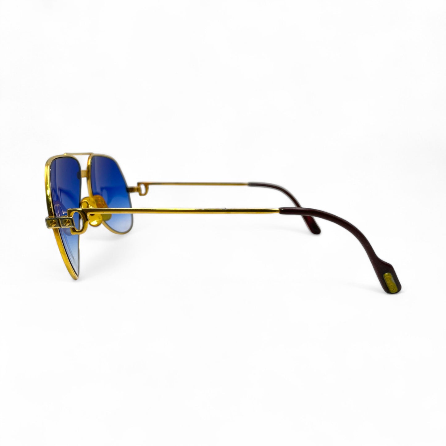Authentic Cartier Santos (Vintage Aviators) - Gold Wires Sunglasses (Screw Bridge)