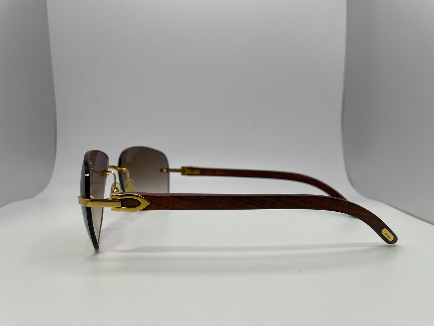 Cartier - Gold Woods w/ Brown Faded Lenses - Authentic