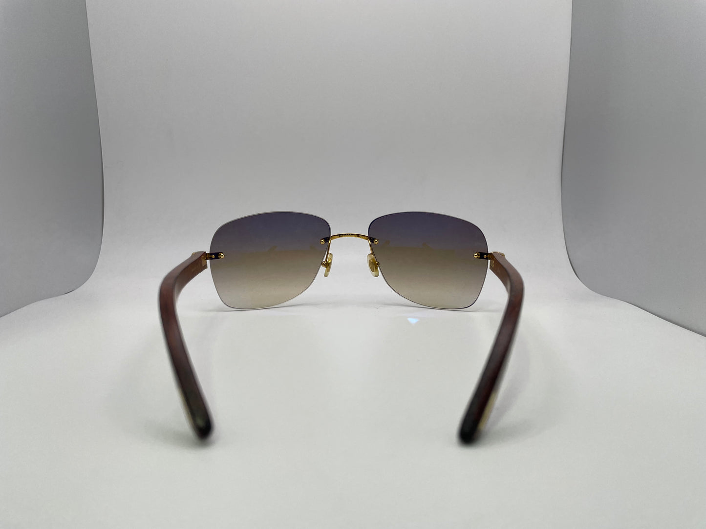 Cartier - Gold Woods w/ Brown Faded Lenses - Authentic