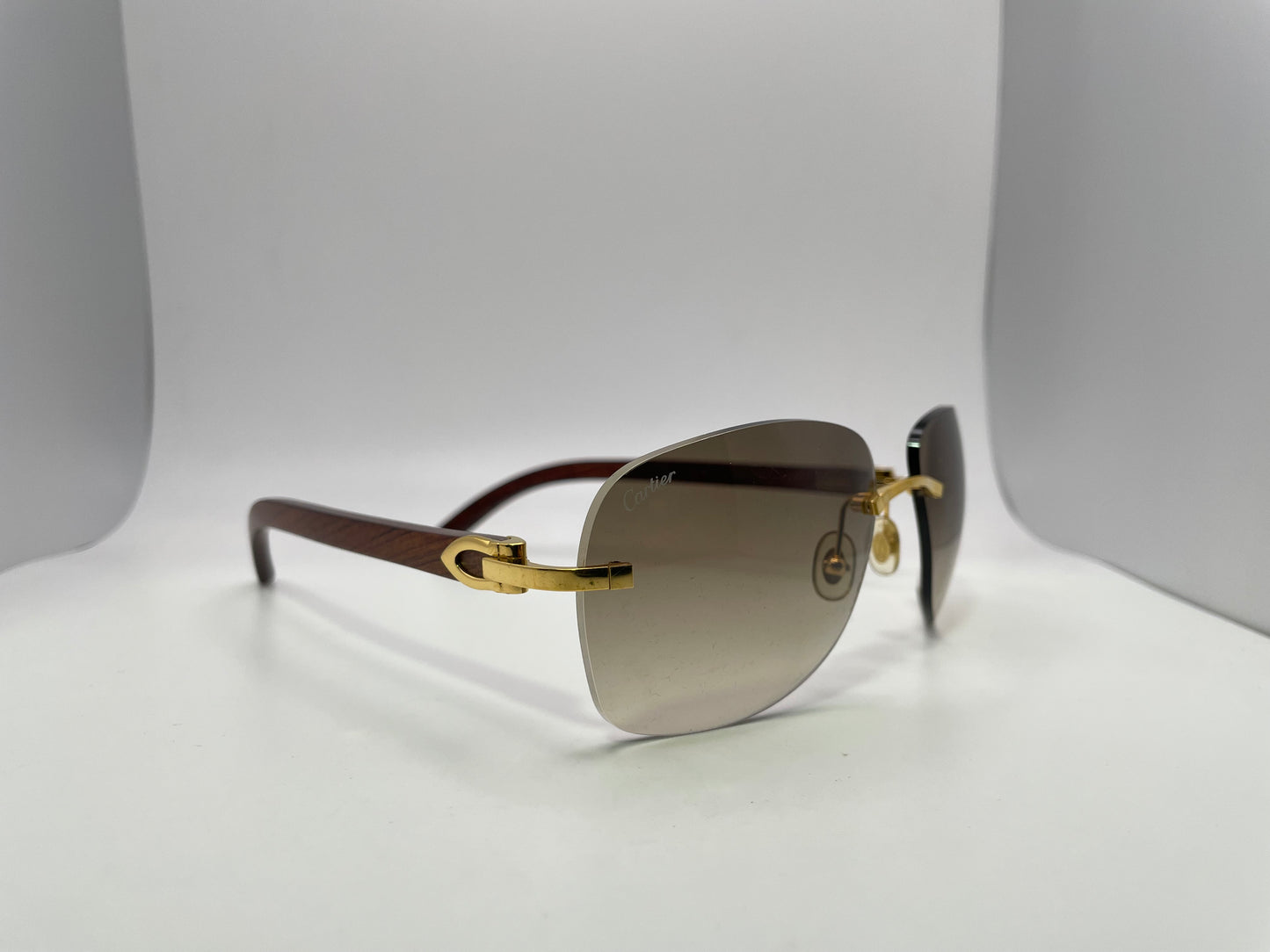 Cartier - Gold Woods w/ Brown Faded Lenses - Authentic