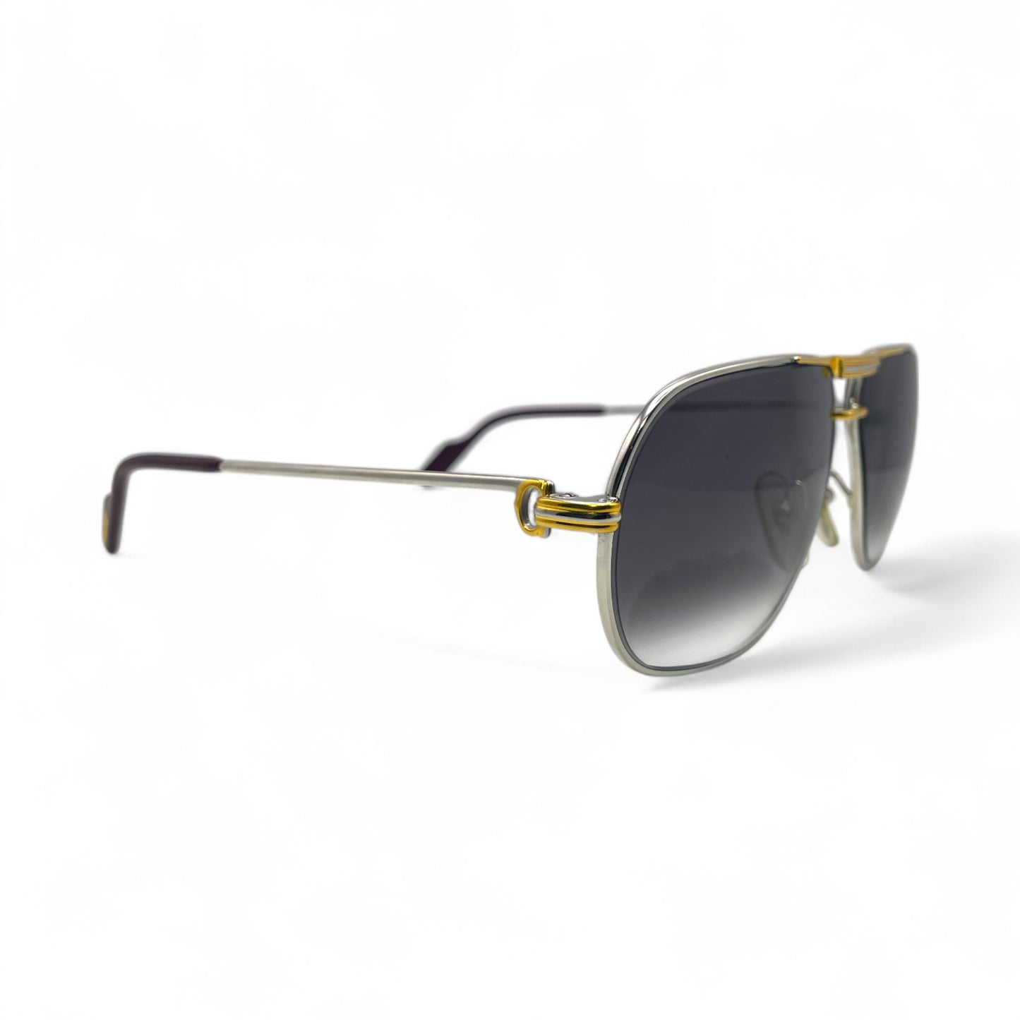 (80s) Cartier Santos Aviator - Gold Wires - Authentic Sunglasses