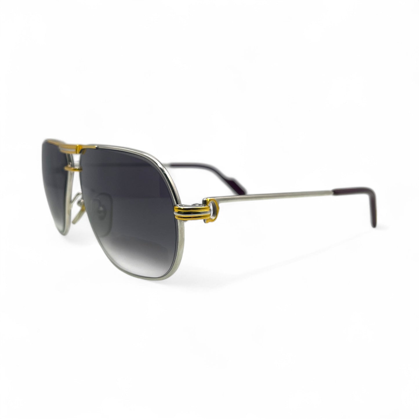 (80s) Cartier Santos Aviator - Gold Wires - Authentic Sunglasses