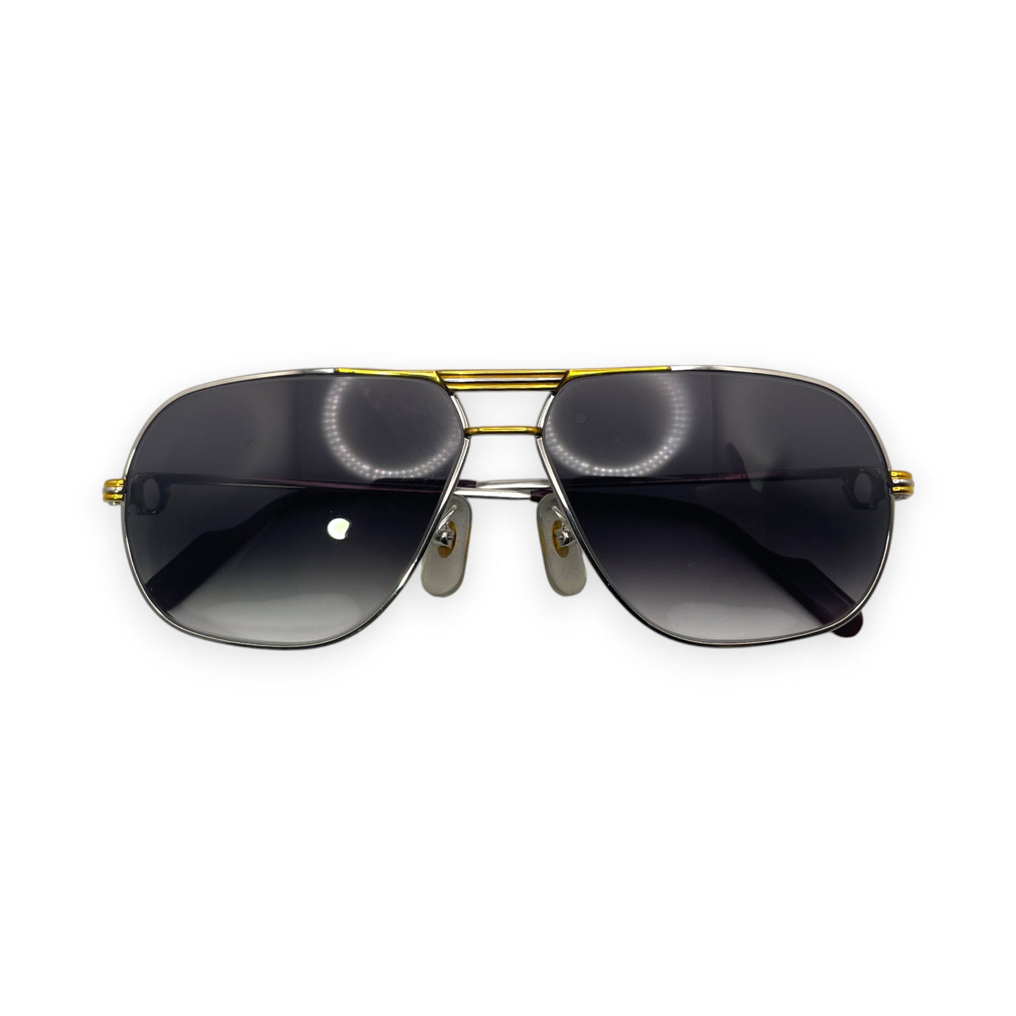 (80s) Cartier Santos Aviator - Gold Wires - Authentic Sunglasses