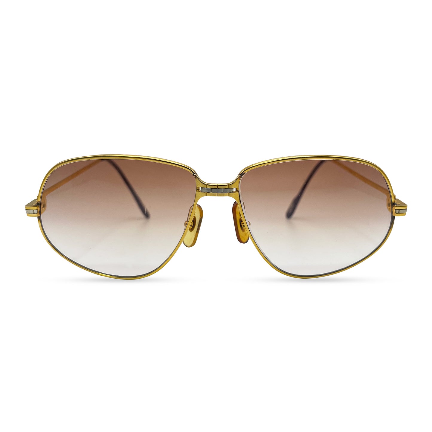 Cartier - Gold Wires w/ Light Hennessy Brown Faded Lenses - Authentic