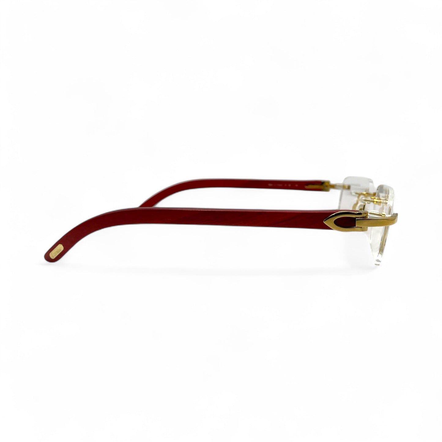 CT0052O Authentic Cartier C Decor - Gold Red Woods Eyeglasses (2020s)