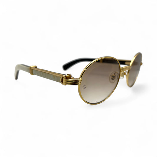 Giverny - 53-22 Genuine Horn Sunglasses w/ Oval Lenses (2025)