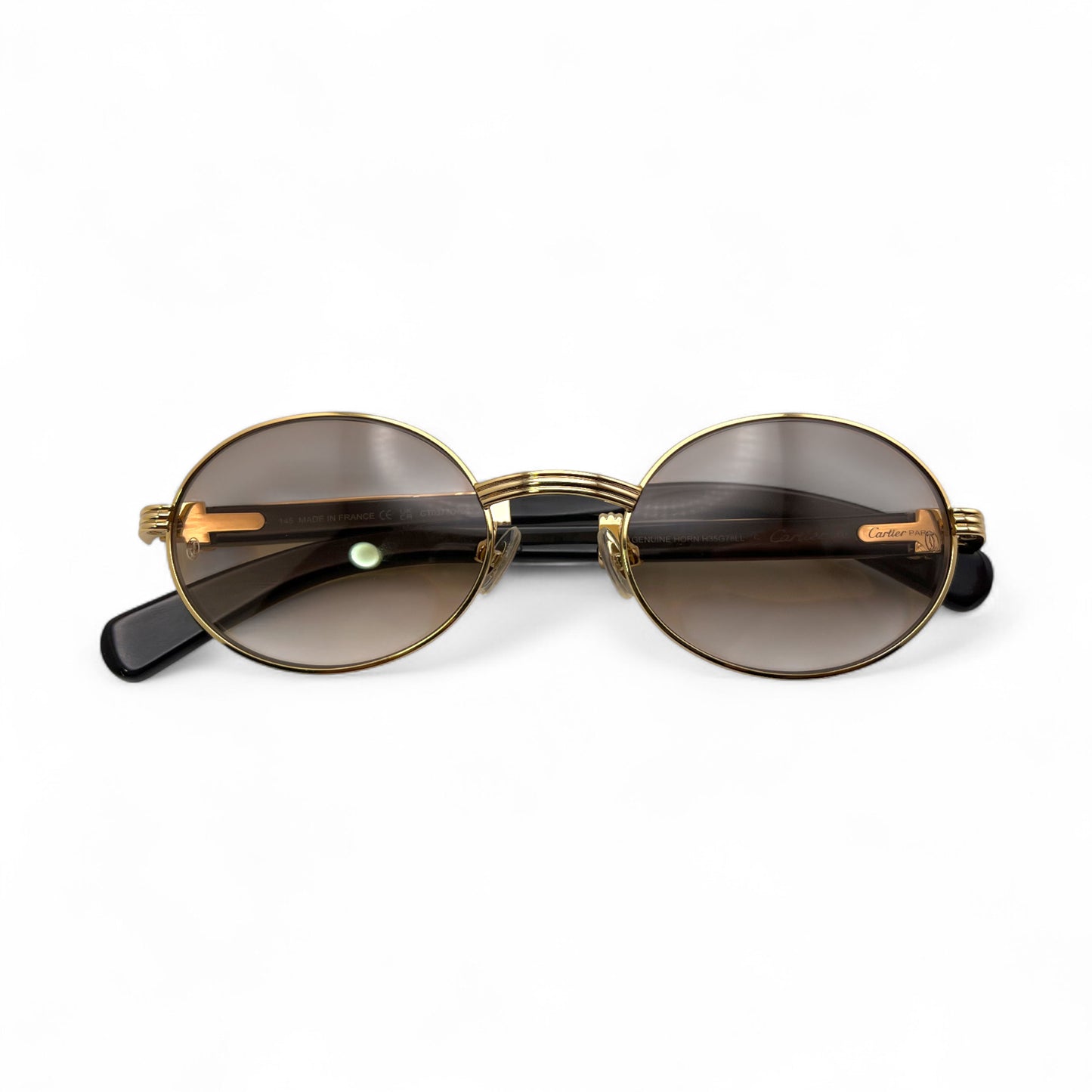 CT0464S Giverny Eyeglasses - 53-22 Genuine Horn Sunglasses w/ Oval Lenses (2025)